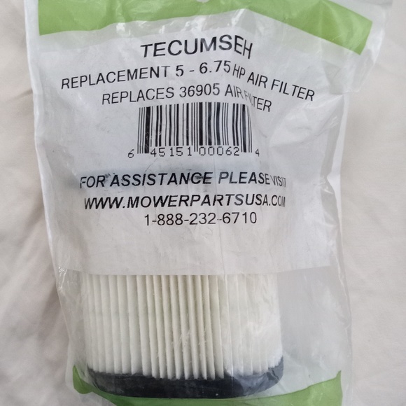 4 Air Filters Tecumseh 36905 Lawn Motor Filter Replacment Part New - Picture 4 of 9